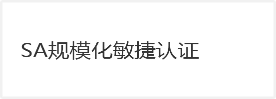 SA規(guī)模化敏捷認(rèn)證