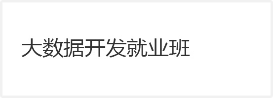 大數(shù)據(jù)開發(fā)就業(yè)班