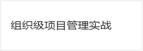 組織級(jí)項(xiàng)目管理實(shí)戰(zhàn)